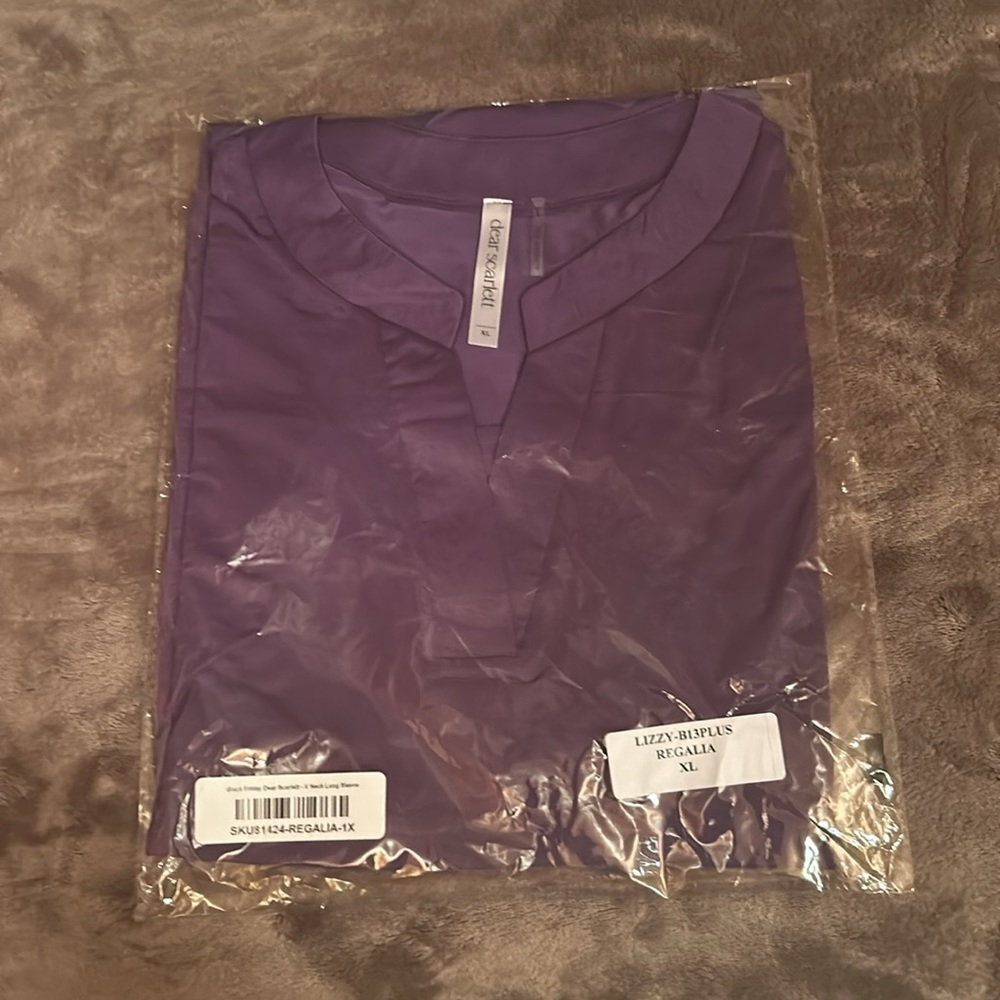 NEW-Royal Purple non wrinkle shirt - Picture 4 of 8